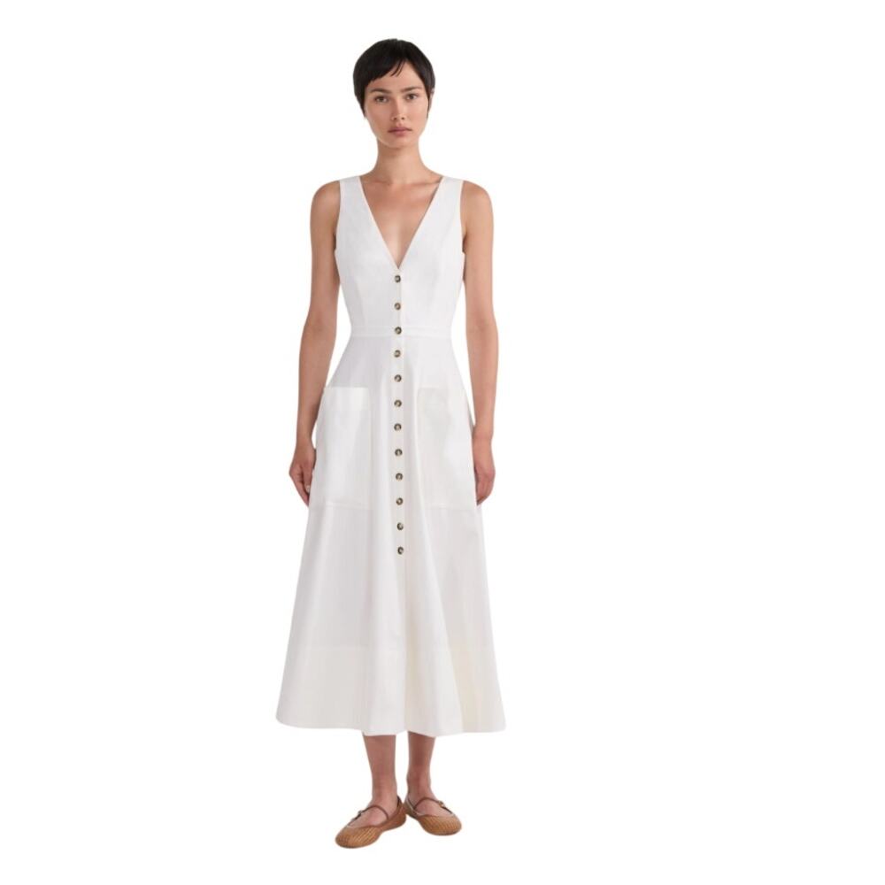 Saloni Zoey Cutout Dress in White
